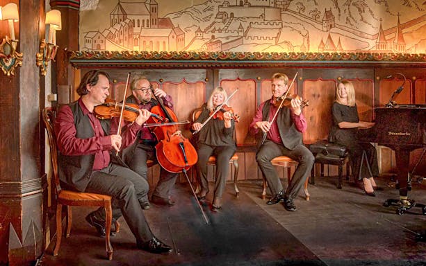 Musicians performing at Fortress Hohensalzburg during Best of Mozart Concert.