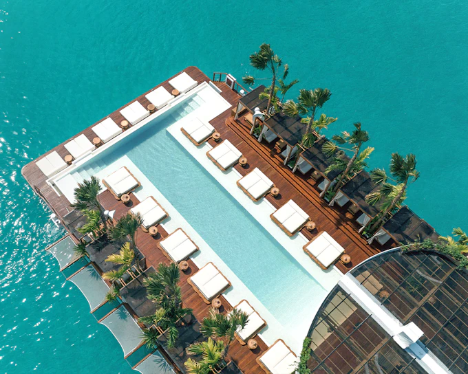 Private Beach Cabana at YONA Beach Club for 4 to 8 Guests