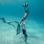 Underwater scooter and snorkeling