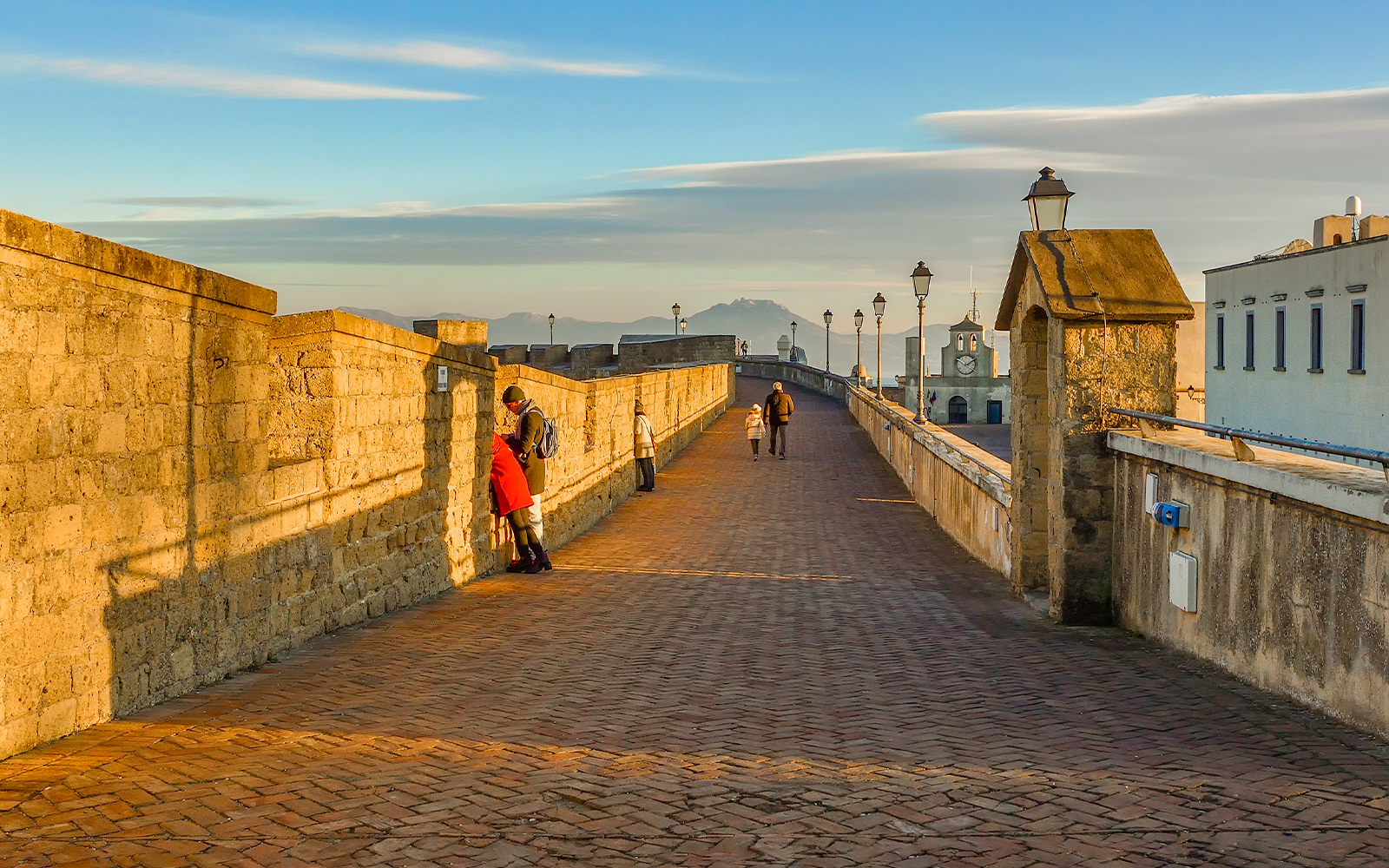 San Elmo castle in Naples during Sunset