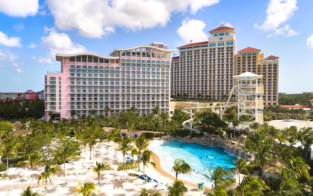 Baha Mar Waterpark with slides and wave pool, Nassau, Bahamas.