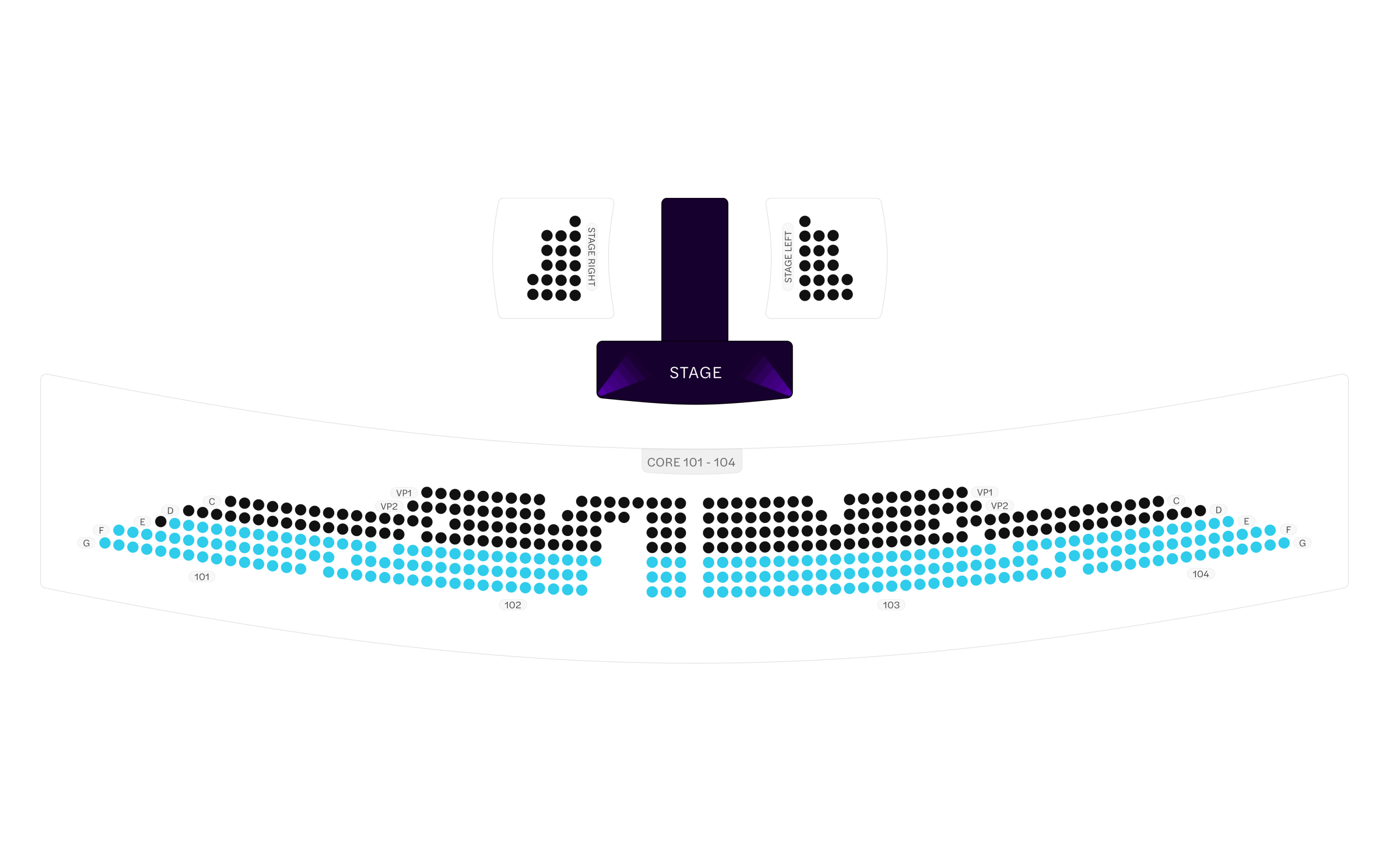 Mad Apple Theater Seating Plan