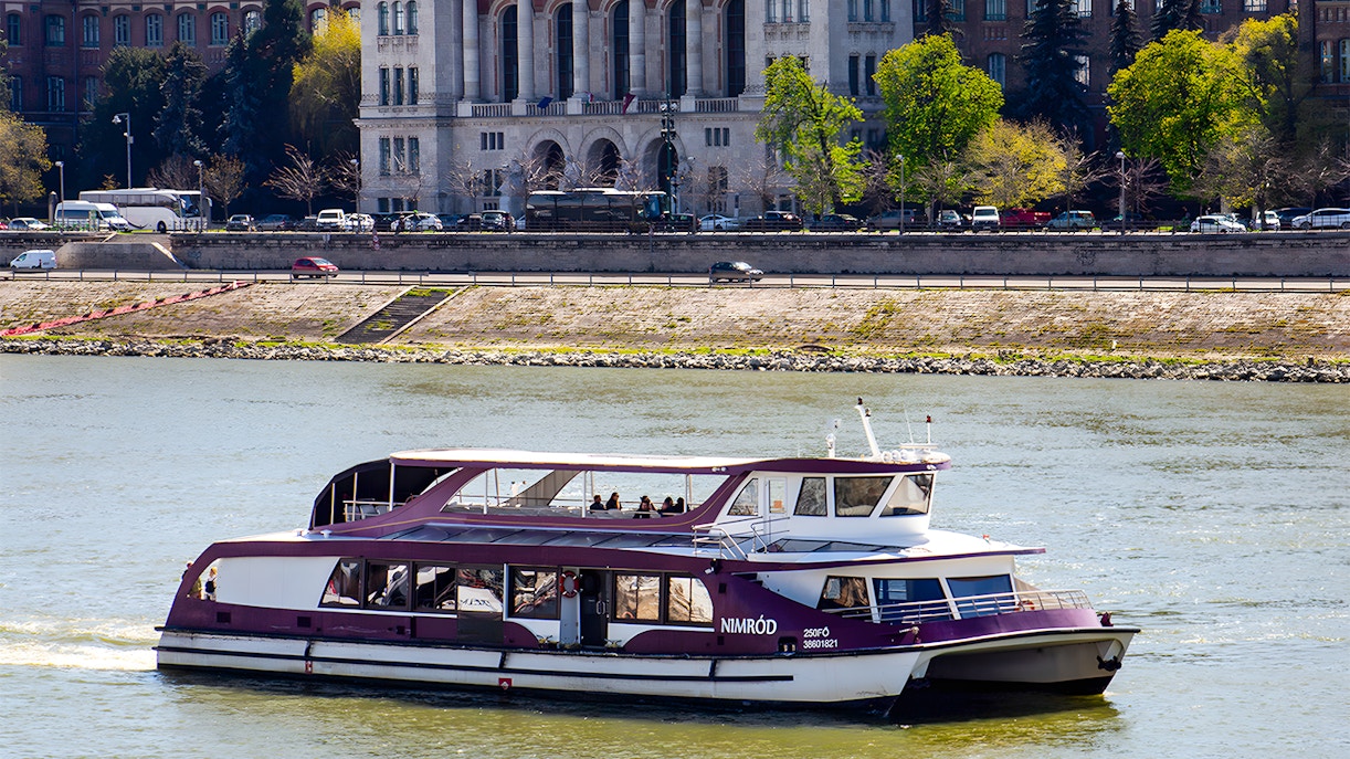 View of the Sightseeing cruise in Danube river