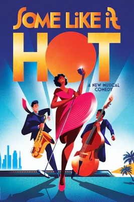 Marquee of "Some Like it Hot" musical at Shubert Theatre, New York City.