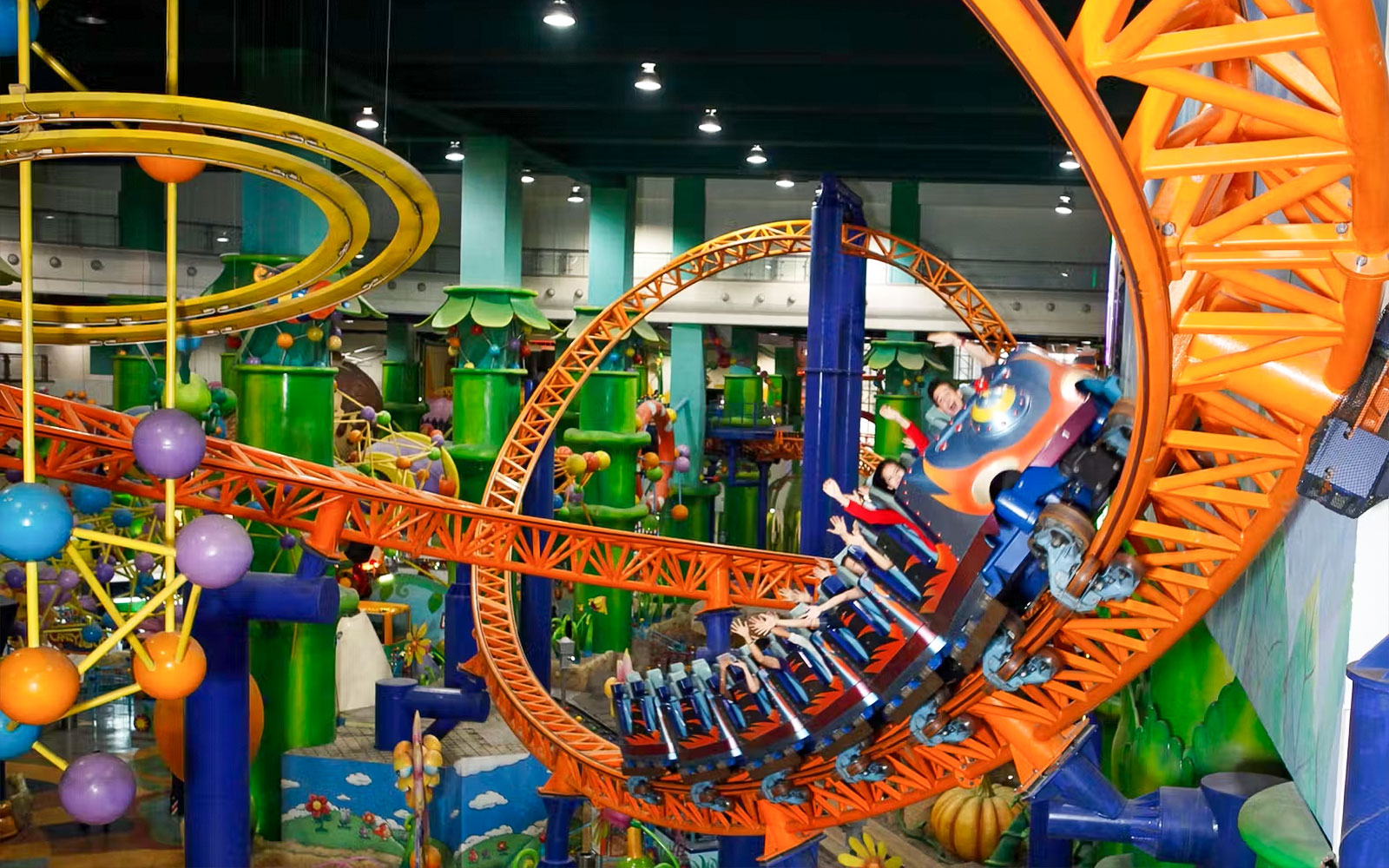 Roller coaster at Berjaya Times Square Theme Park, Kuala Lumpur.