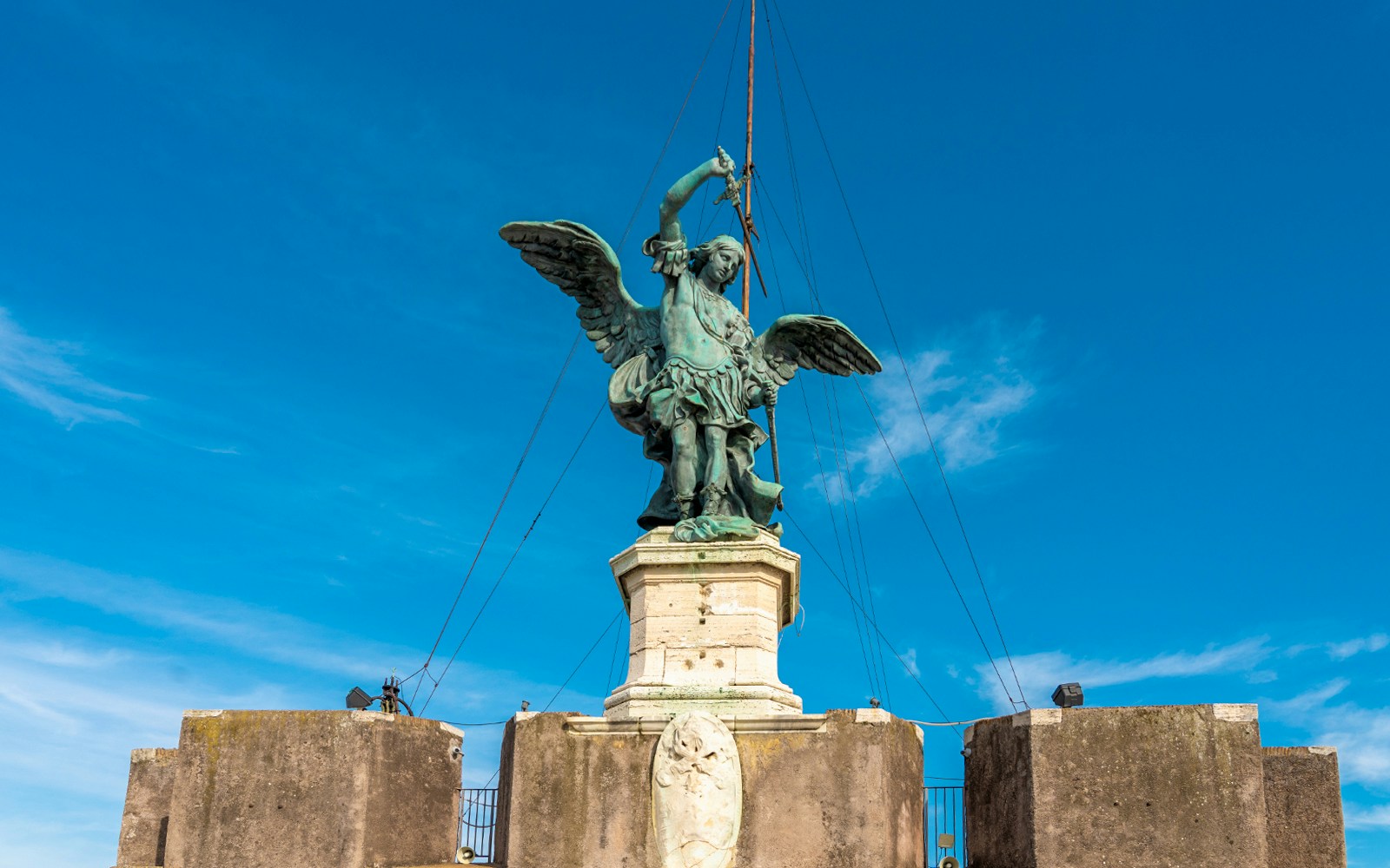 Archangel Michael Statue from the terrace of Castel Sant'Angelo