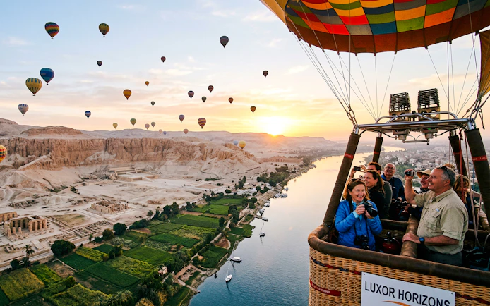 Luxor Sunrise Hot Air Balloon Flight with Round-Trip Transfers