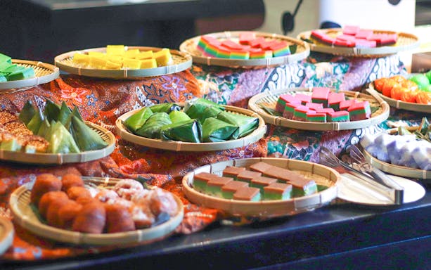 Assorted traditional Malaysian desserts at Le Méridien Petaling Jaya buffet.