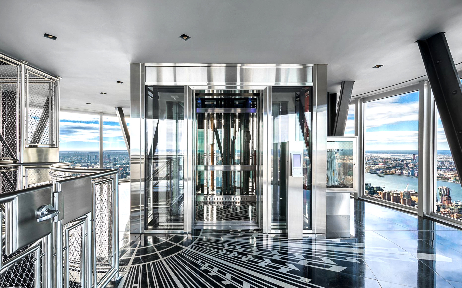 glass elevator ride at empire state building