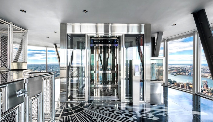 glass elevator ride at empire state building
