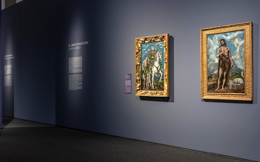 El Greco paintings displayed at the Museum of Fine Arts Budapest exhibition.