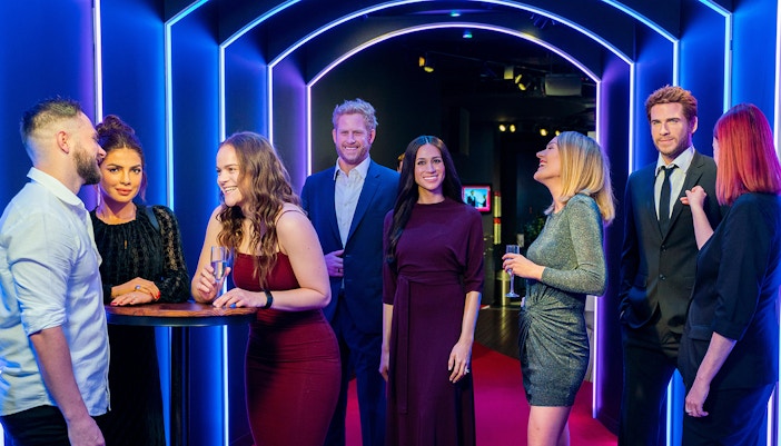 Visitors interacting with Megan and Harry at Madame Tussauds Sydney
