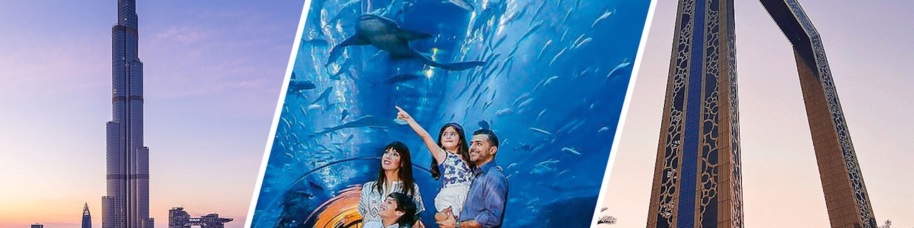 Combo: Burj Khalifa + Dubai Frame + Acquario e zoo subacqueo di Dubai