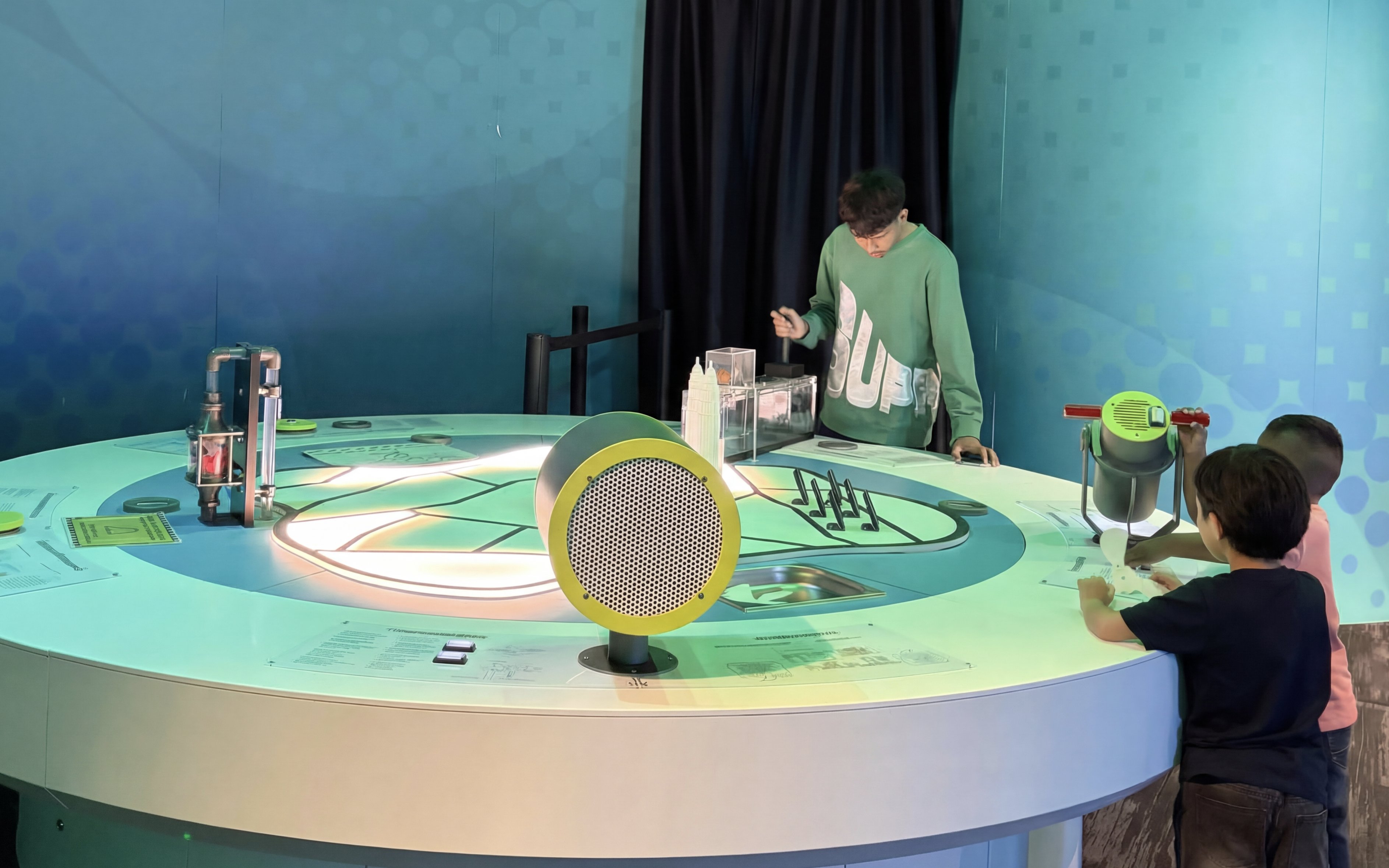 Visitors engaging with interactive exhibits at Petrosains, The Discovery Centre in Kuala Lumpur.