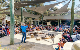 Audience watching Billy Tea show at Paradise Country, Gold Coast.
