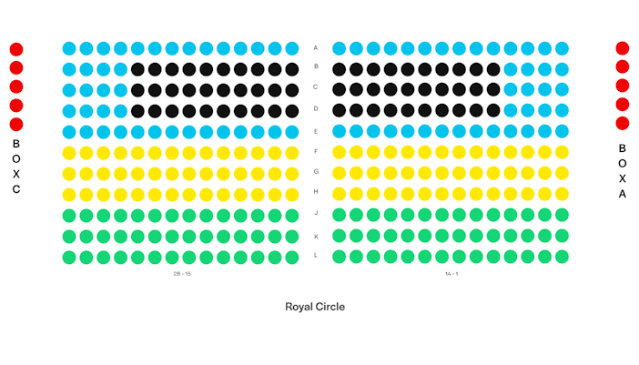 Piccadilly Theatre Royal Circle Seating Plan