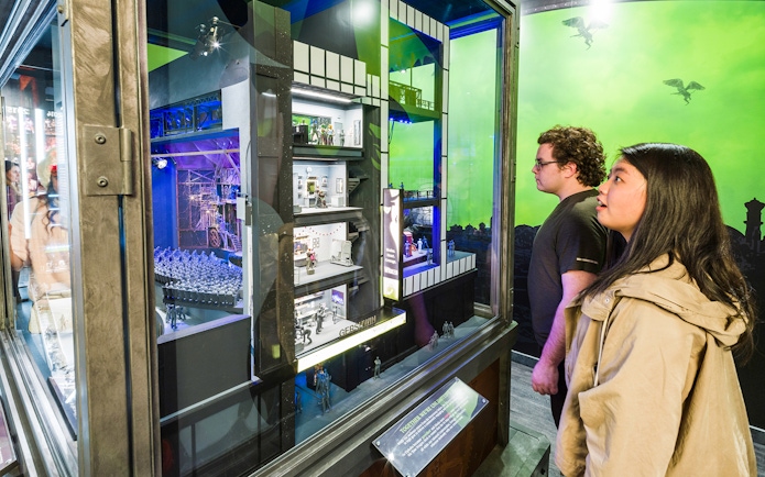 Broadway memorabilia display at The Museum of Broadway, New York City.