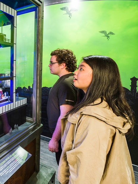 Broadway memorabilia display at The Museum of Broadway, New York City.