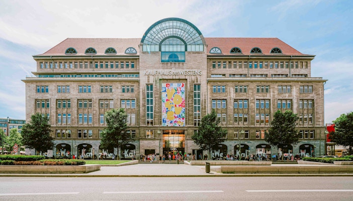 KaDeWe department store exterior in Berlin, Germany, showcasing its iconic architecture.