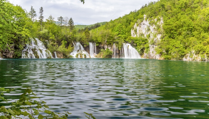 Milanovacki slap waterfall in Plitvice Lakes National Park