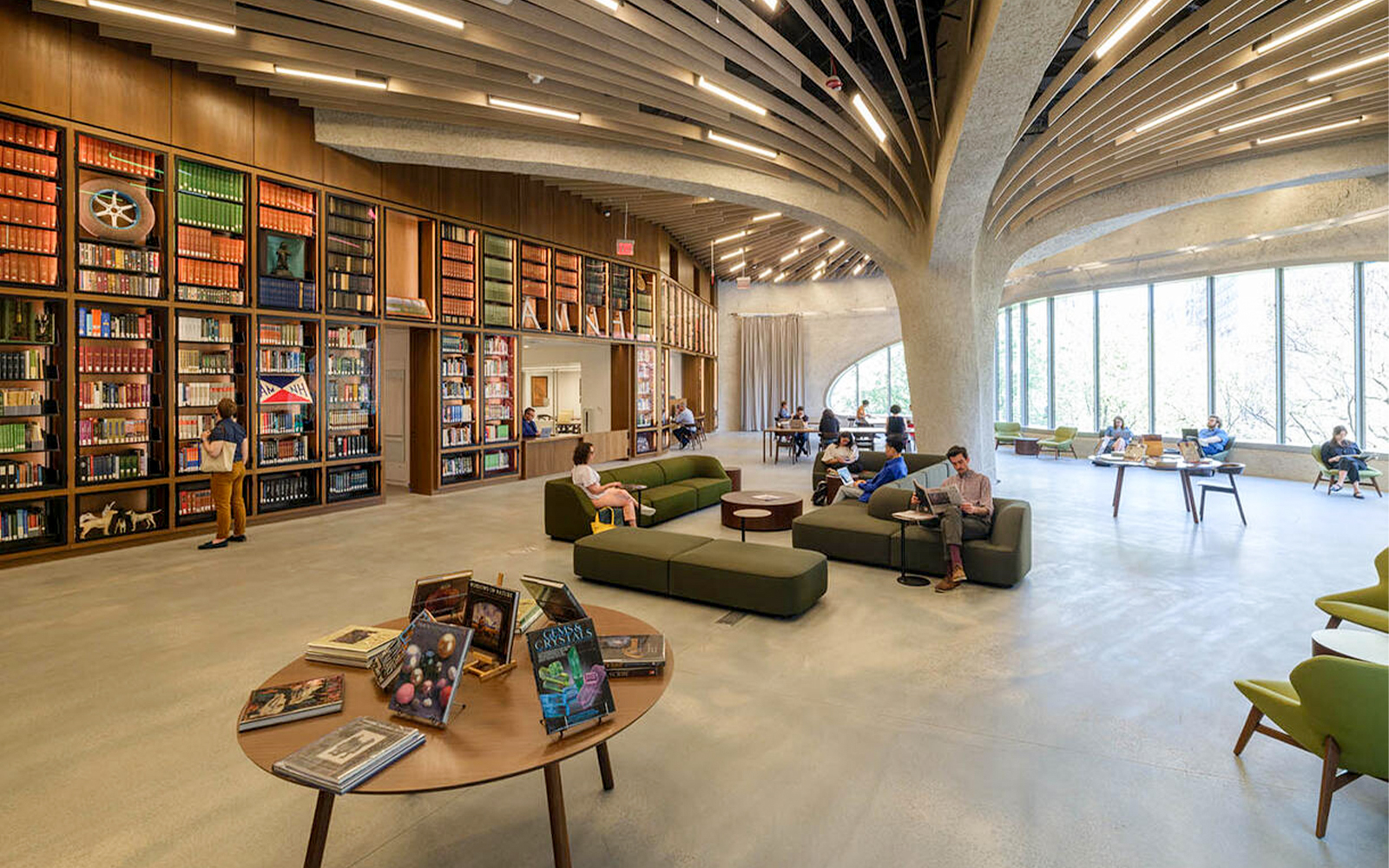 David S. and Ruth L. Gottesman Research Library interior at American Museum of Natural History, New York City.