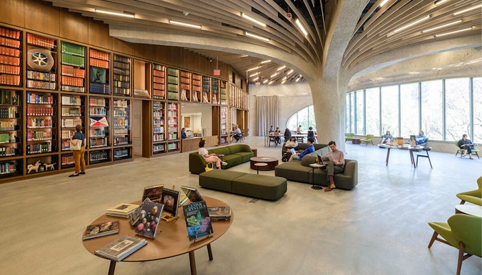 David S. and Ruth L. Gottesman Research Library interior at American Museum of Natural History, New York City.