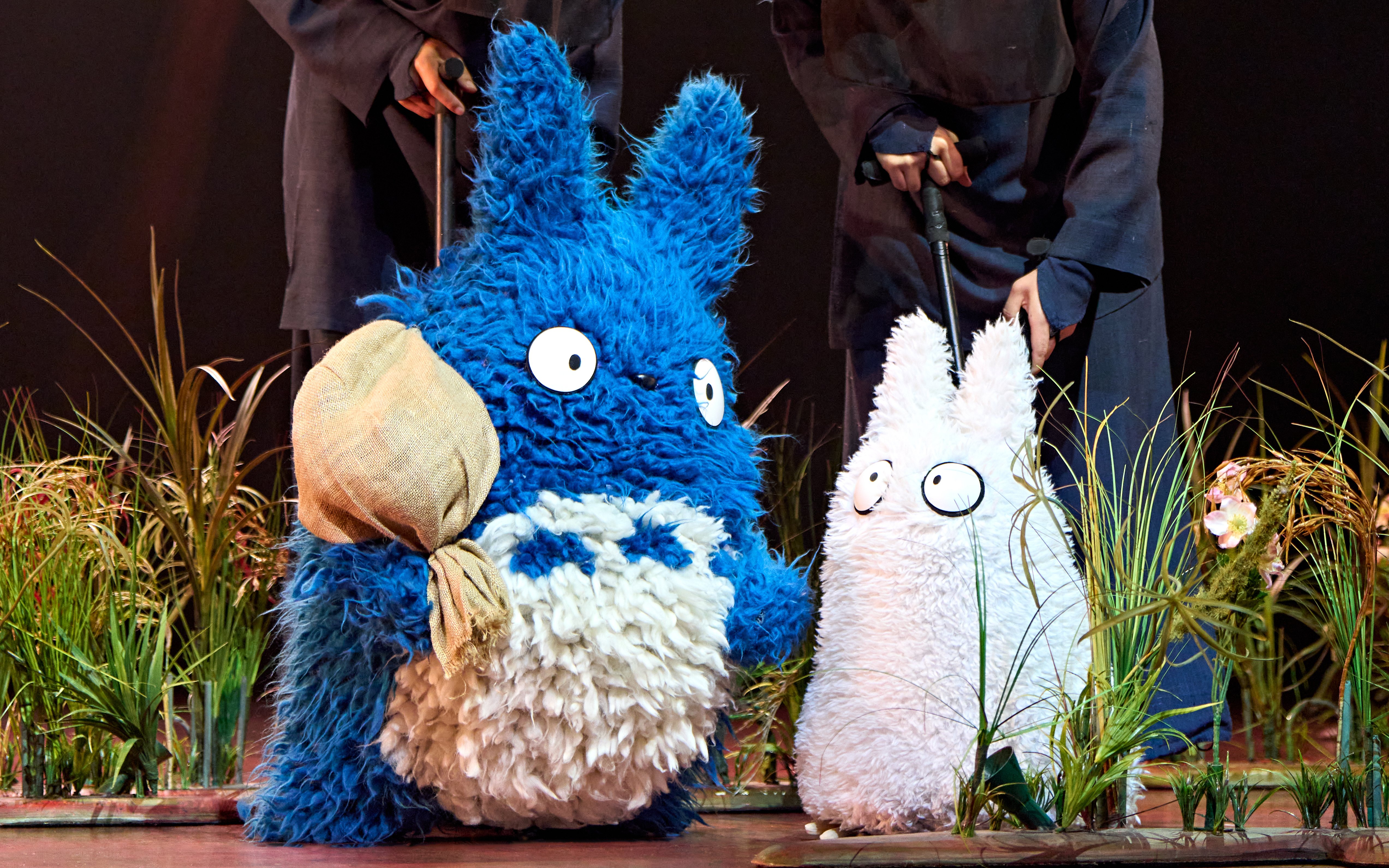 Characters on stage at My Neighbour Totoro West End show, London.