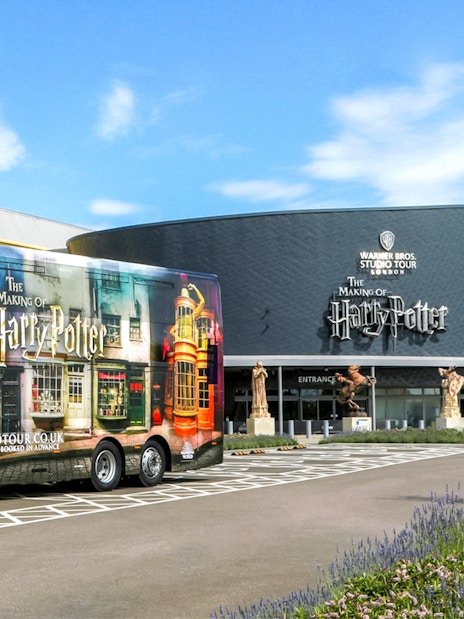 Coach at Warner Bros. Studio Tour London for Harry Potter experience.