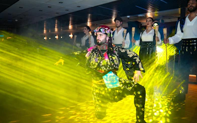 Traditional dance performance on Luxury Bosphorus Dinner Cruise.