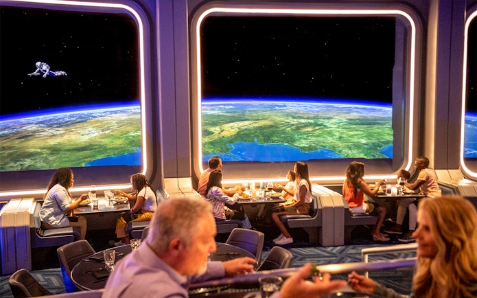 Dining experience with Earth view at Walt Disney World Resort, Orlando.