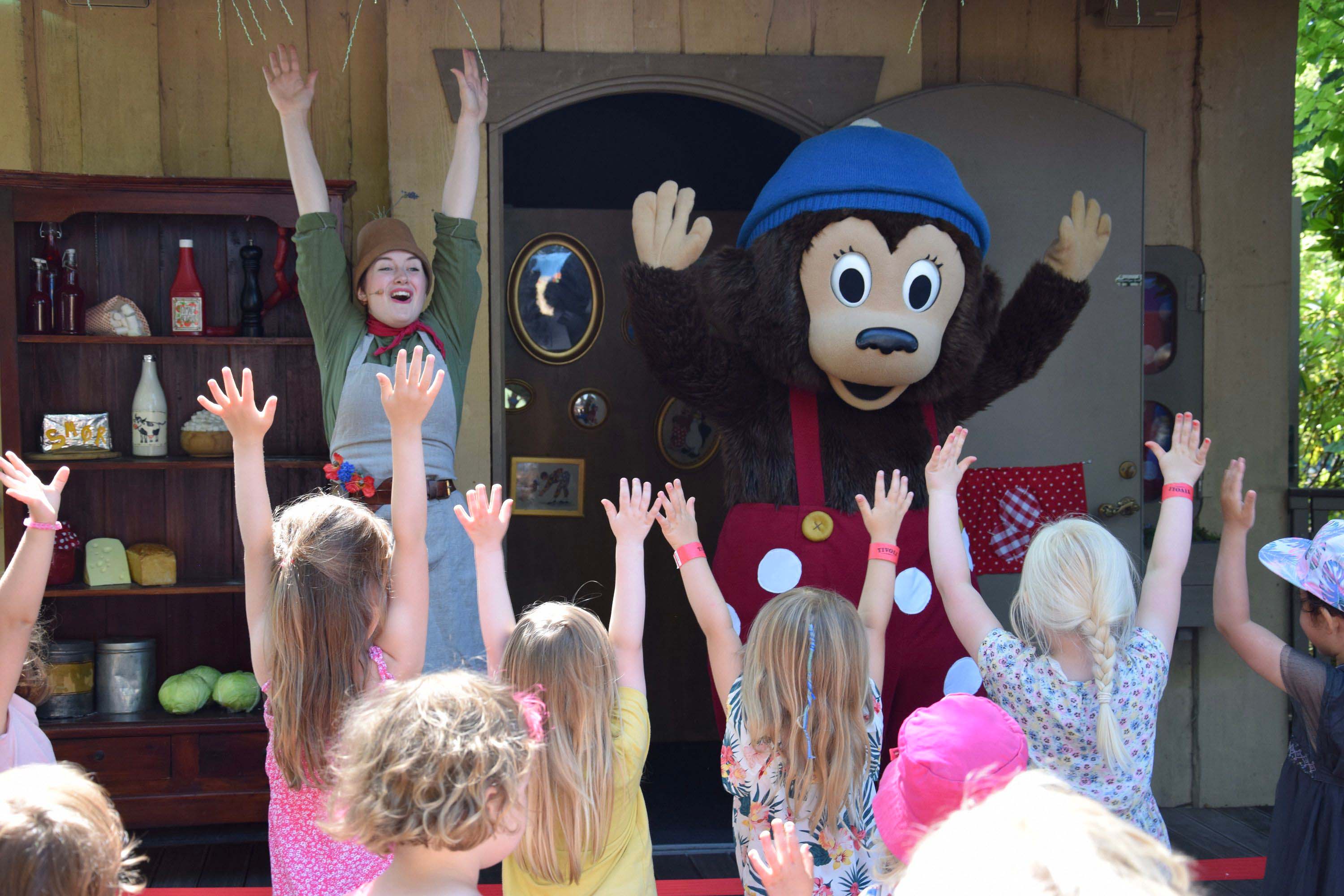 Rasmus Klump character statue at Tivoli Gardens, Copenhagen.