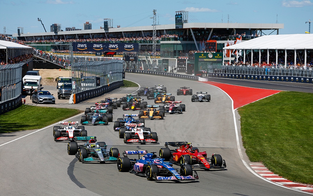 Alpine Formula car on track in Early Days