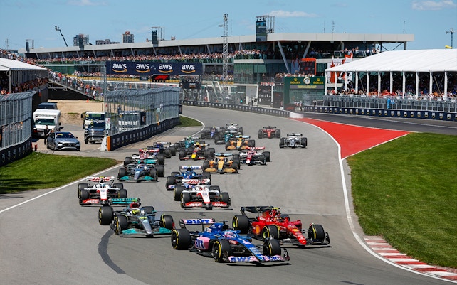 Fernando Alonso driving Alpine formula one car