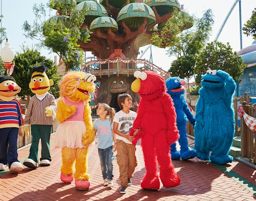 Children enjoying at PortAventura World in Barcelona