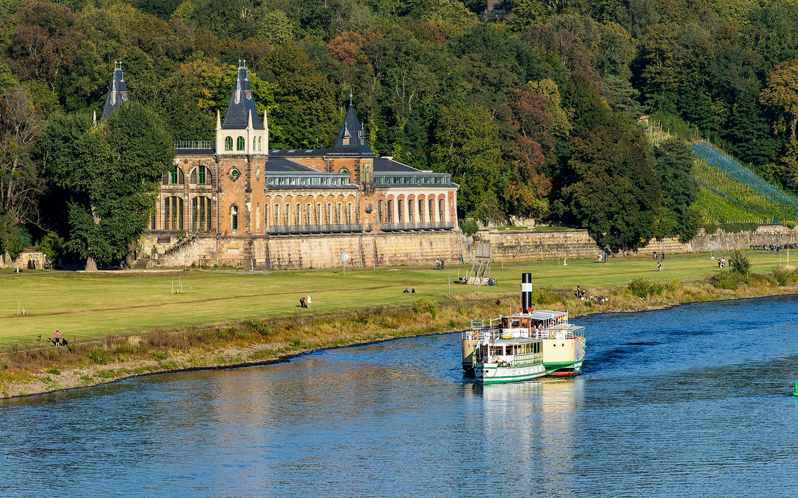 View of the Elbe River Cruise to Pillnitz Castle