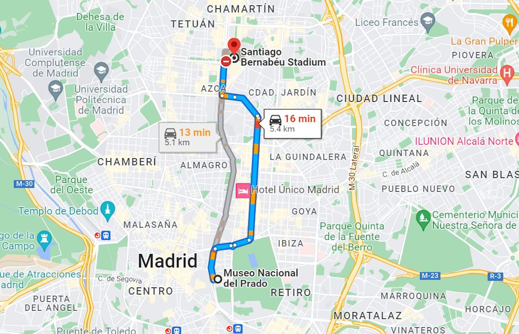 Santiago Bernabeu come arrivare