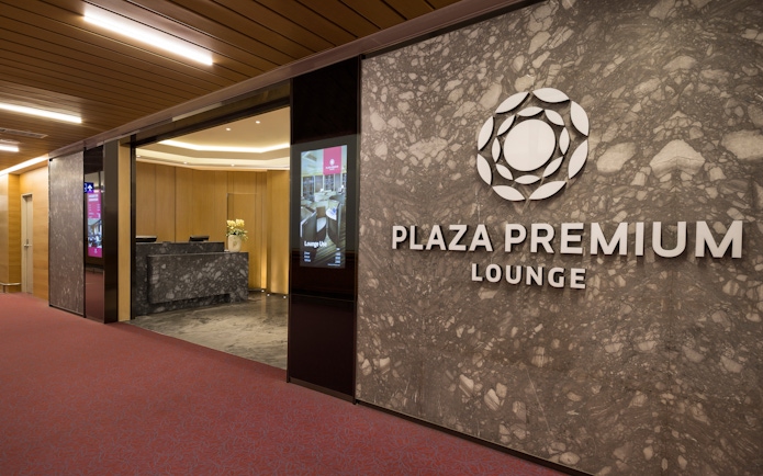 Plaza Premium Lounge entrance, Zone C, Taipei, Taiwan.