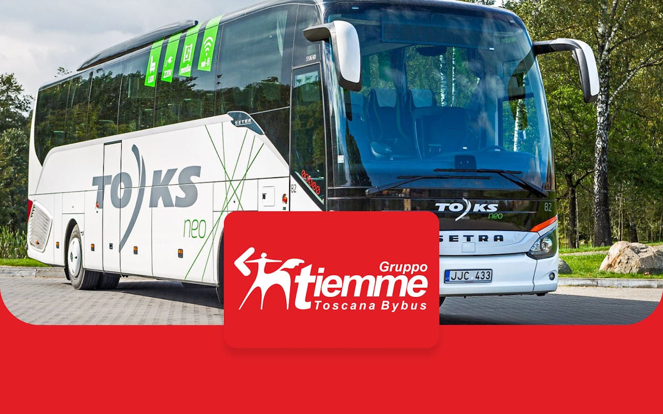 Bus for one-way tickets between Rome Fiumicino Airport and Siena.