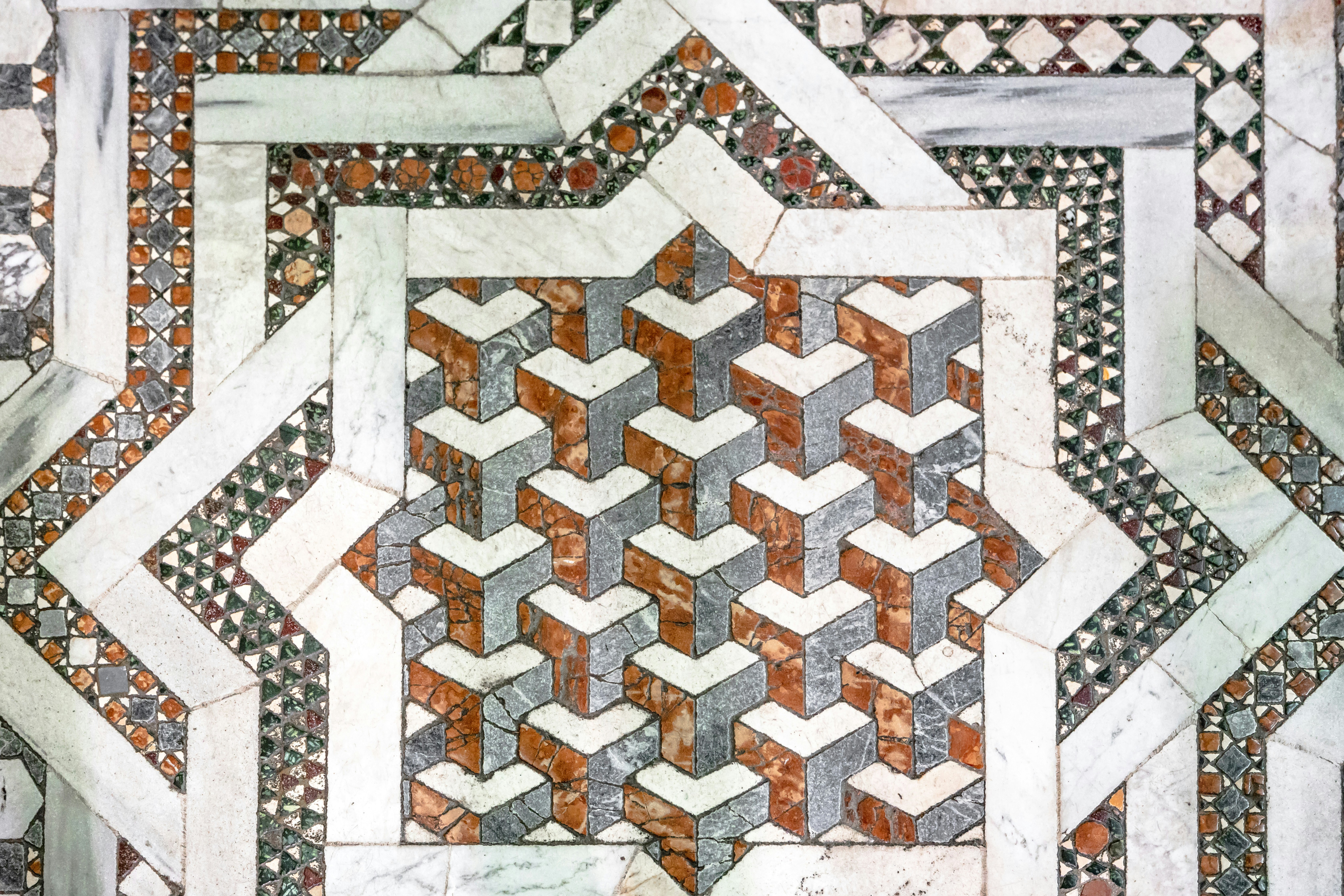 Cosmatesque Floors inside santa maria maggiore