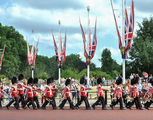 Guards marching in a row