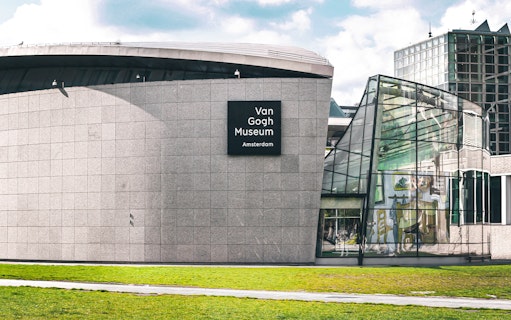 Van Gogh Museum exterior in Amsterdam with modern architecture.