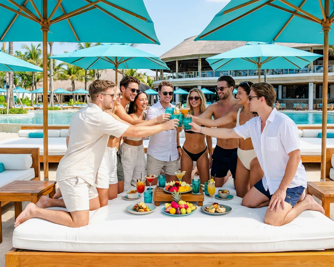 FINNS Beach Party Lagoon Zone: Party Lagoon Super Bed (up to 10 pax)