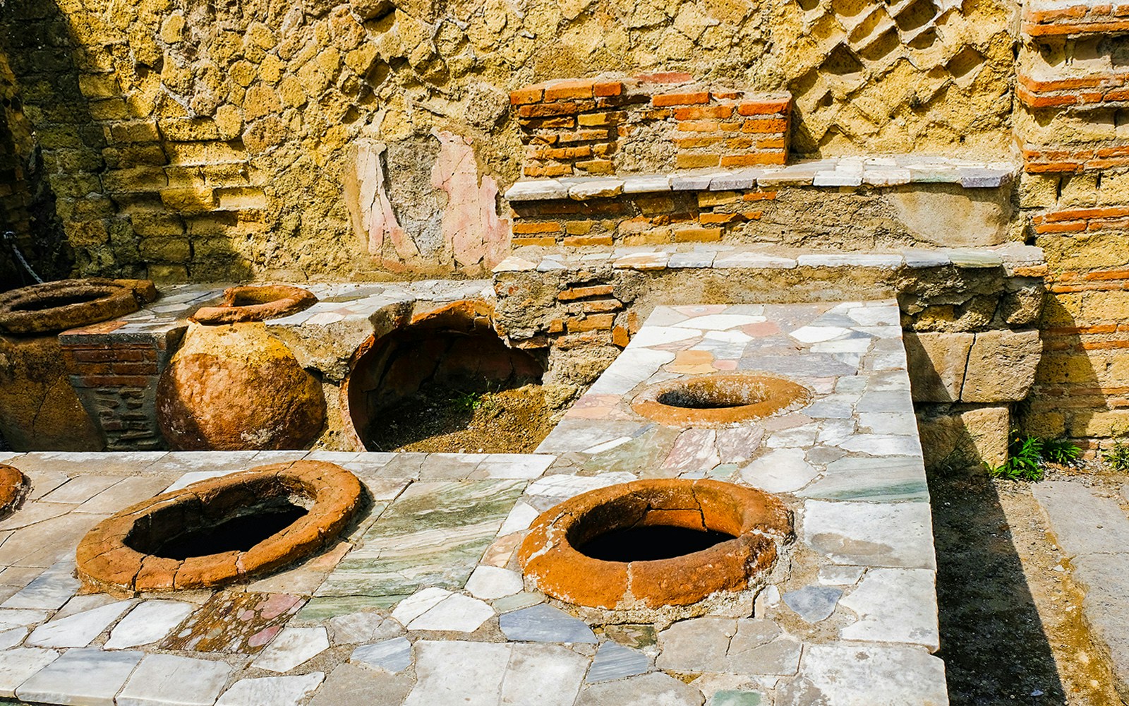 Kitchen in Herculaneum, ancient Roman town