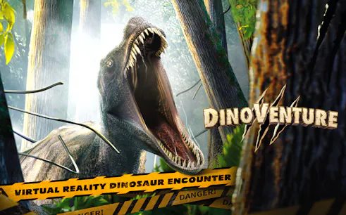 Virtual reality dinosaur encounter at DinoVenture.