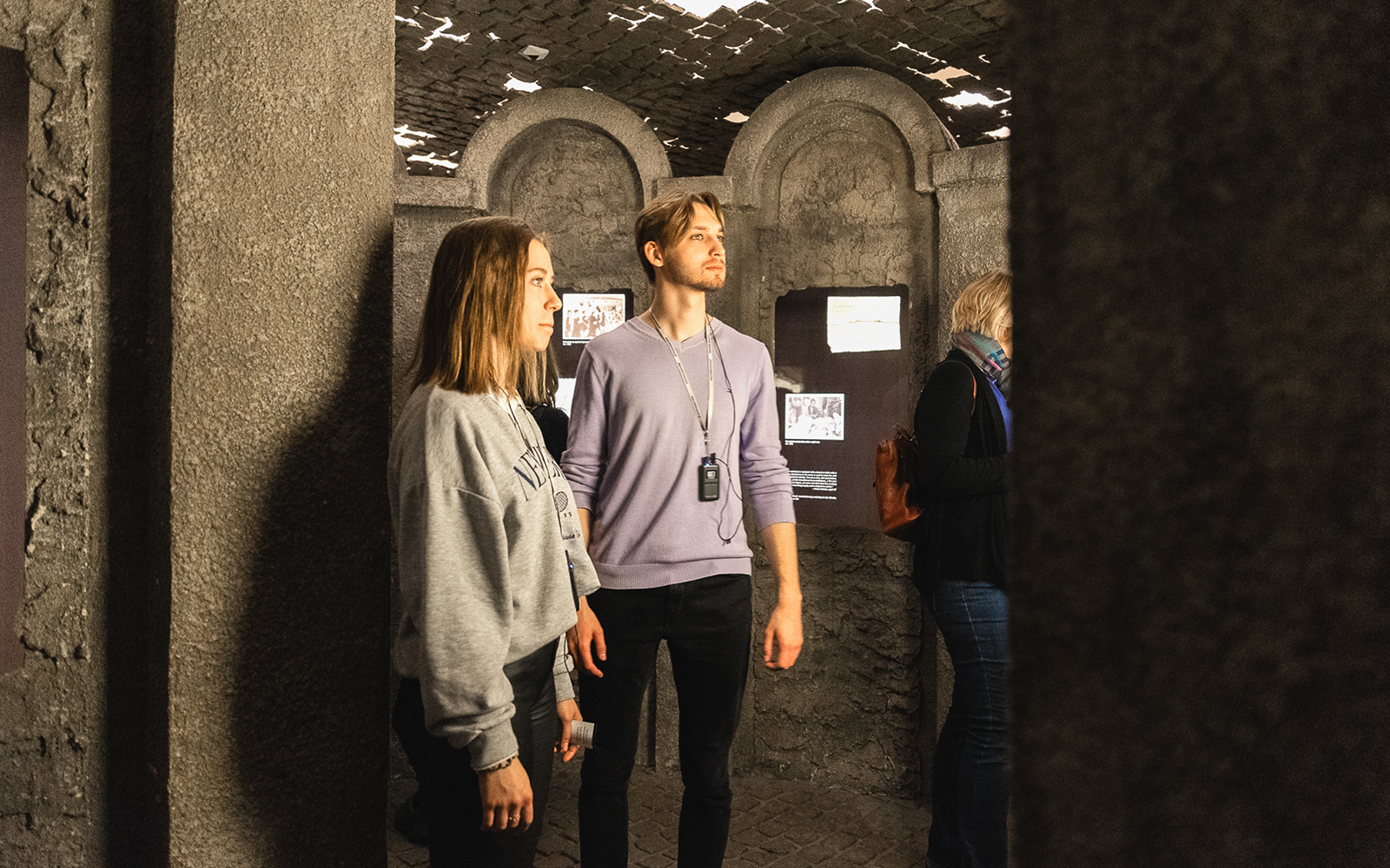 Oskar Schindler’s desk and the tinware sarcophagus at schindler's factory