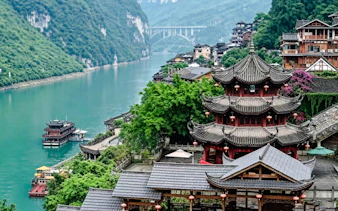from chongqing: chiyou jiuli city, gongtan ancient town and wujiang river day trip-5