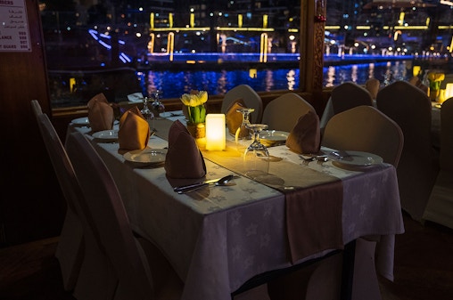 From Dubai Creek: Dhow Cruise with Dinner & Live Entertainment