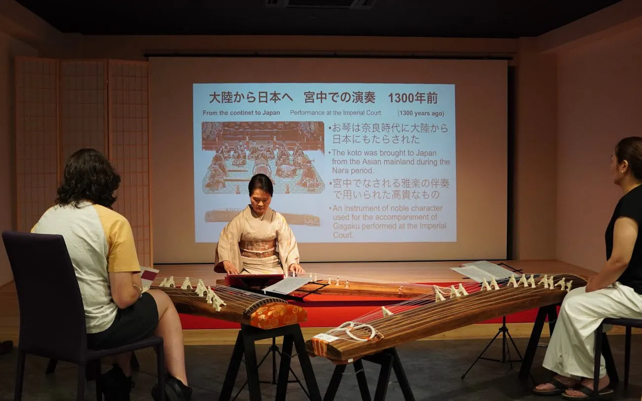 Kyoto: Japanese Traditional Instrument "KOTO" Lesson with Master