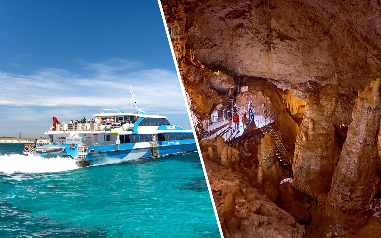 Ferry to Rottnest Island and guided tour in Jewel Cave, Margaret River.