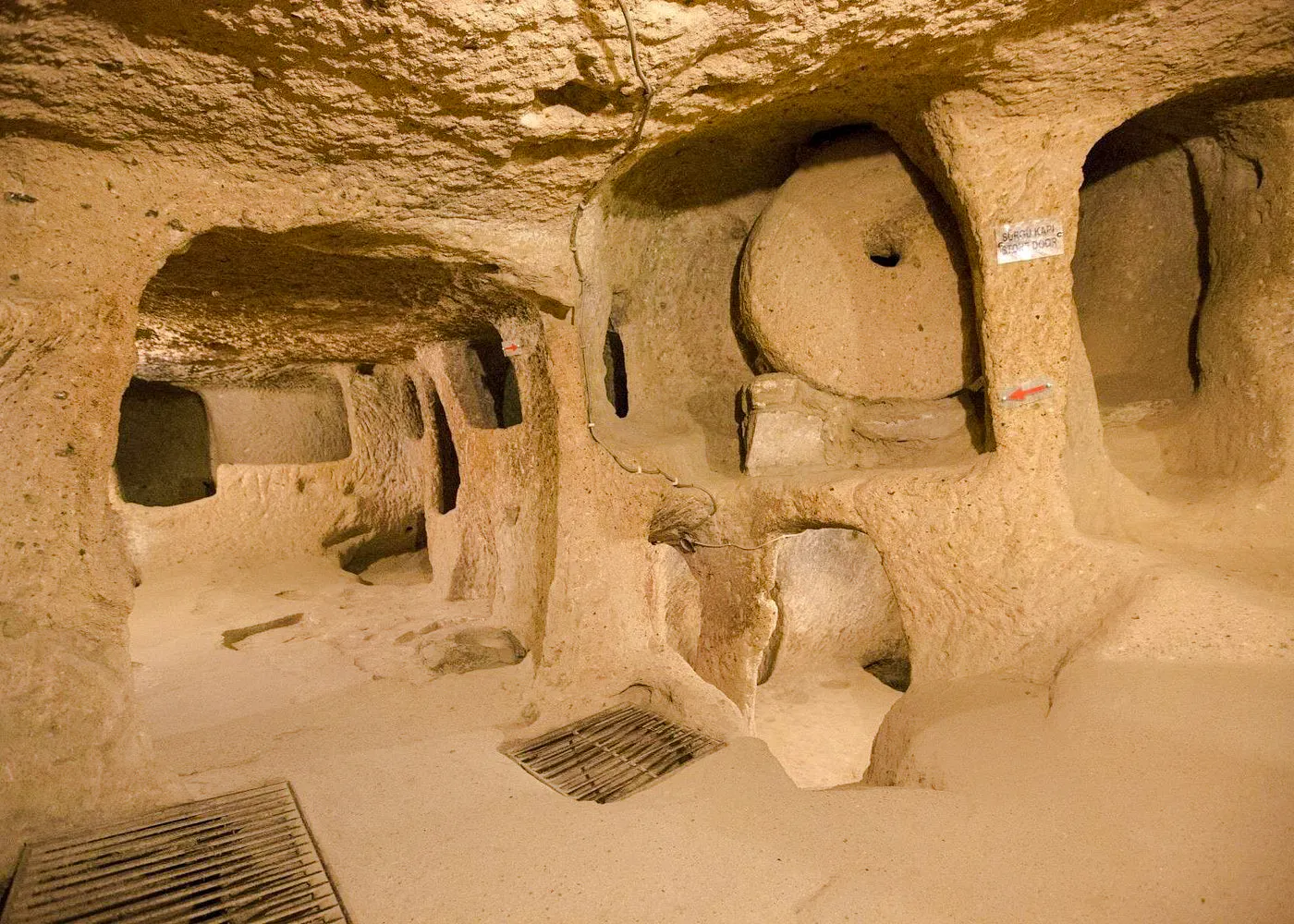 Underground cave rooms in Cappadocia, part of the 2-Day Red & Green Tour.